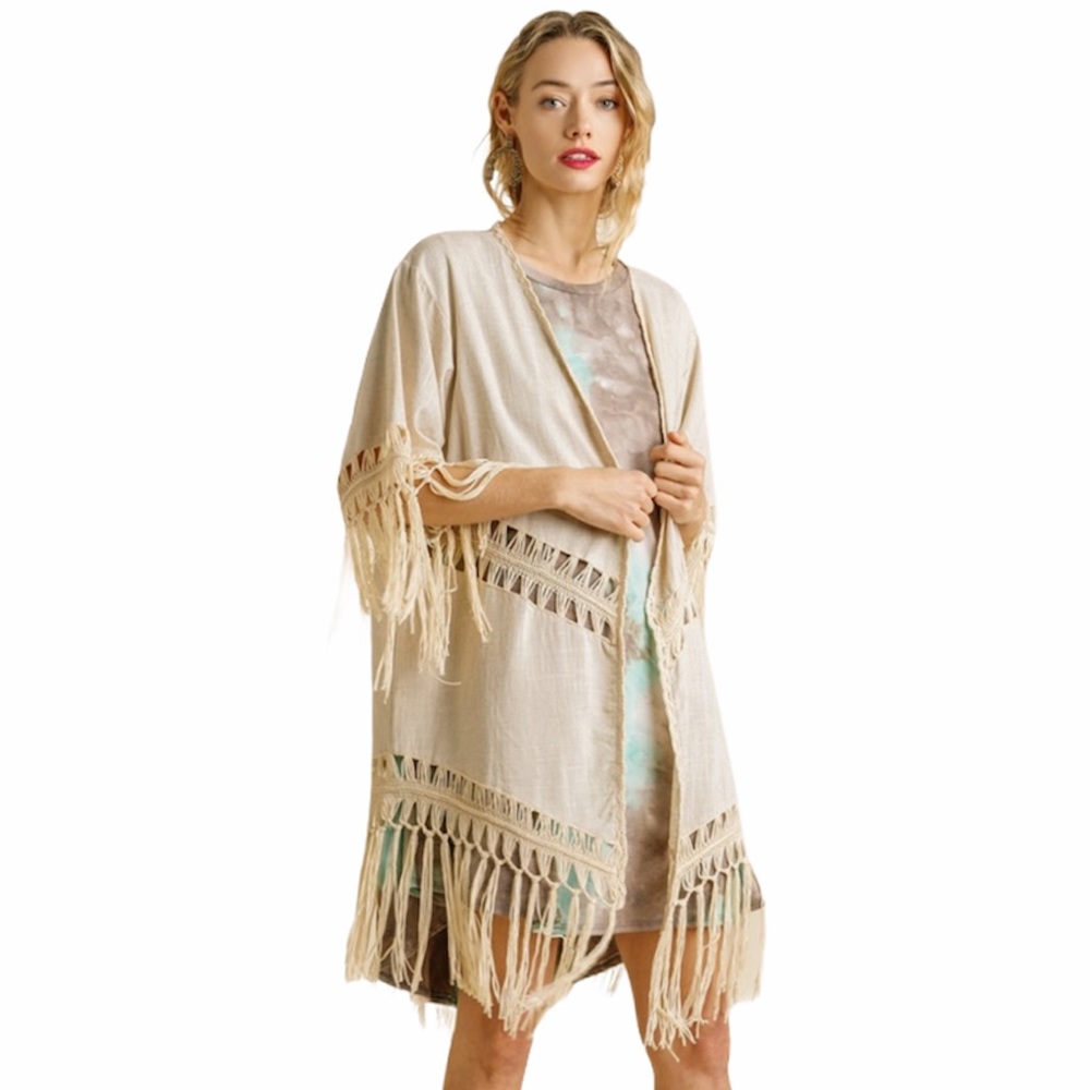 SALE Umgee Gypsy Bohemian Cardigan Kimono S - Picture 6 of 13